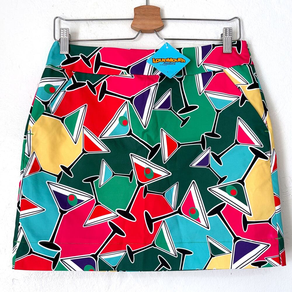 Loudmouth Ladies NWT Dirty Martini Classic Golf Skort Size 4